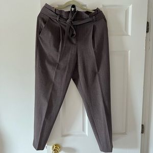 RW & Co Paperbag High-Waisted Twill Pants
